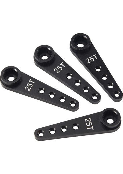 4 Adet 37MM 25T Metal Uzatma Direksiyon Servo Kolu Kornası Rc Araba Paletli Araçlar Parçaları, Siyah (Yurt Dışından)