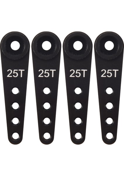 4 Adet 37MM 25T Metal Uzatma Direksiyon Servo Kolu Kornası Rc Araba Paletli Araçlar Parçaları, Siyah (Yurt Dışından)