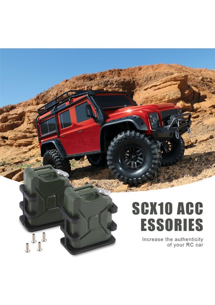 2pcs Mini Simülasyon 1/8 1/10 Rc Craıl Araç Axıal SCX10 Traxxas Trx4 RC4WD D90, Yeşil (Yurt Dışından)