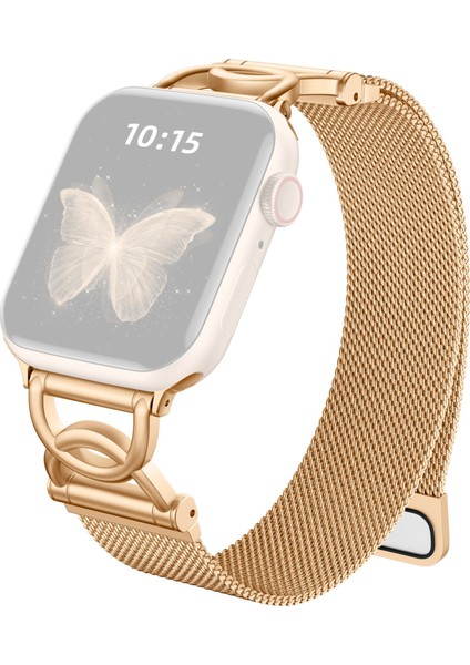 Apple Watch Series 10 9 8 42MM 41MM Manyetik Toka Paslanmaz Çelik Kayış (Yurt Dışından)