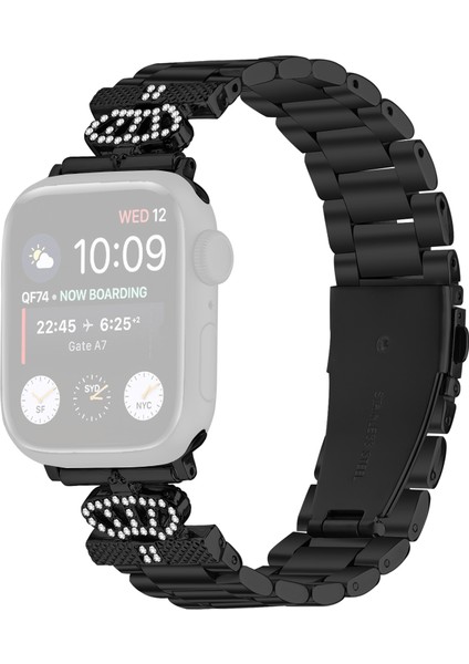 Apple Watch Series Paslanmaz Çelik Kayış 10 9 8 42MM 41MM Taç Şekli Watch Band (Yurt Dışından)