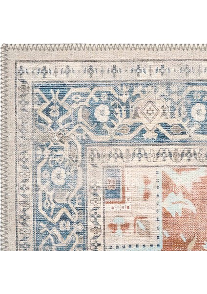 Beylerbeyi By 802 Bej Vintage Halı Oda Salon Halısı Yıkanabilir Eskitme Halı Dokuma Şönil Halı indirimleri
