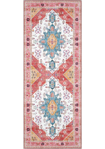 Beylerbeyi By 837 Pembe Halı Etnik Desenli Otantik Ev Salon Halısı Yıkanabilir Dokuma Şönil Halı fırsatları