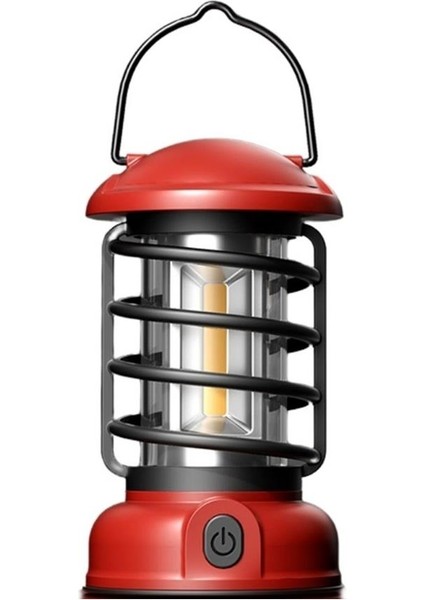 Vintage Glamping Kamp Lambası 300 Lümen Red