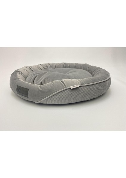 Luxury Round Box Kedi ve Köpek Yatağı Üst Kalite Yıkanabilir Fermuarlı Kılıf Astarlı Elyaf Içi Minderli. 1 Adet