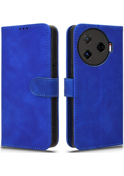 Tecno Camon 30 Pro 5g Cilt Hissi Deri Telefon Kılıfı (Yurt Dışından)