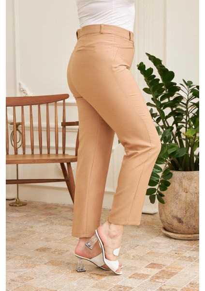 Büyük Beden Vizon Kumaş Pantolon fiyatları