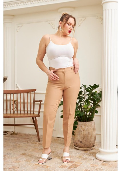 Büyük Beden Vizon Kumaş Pantolon indirimleri