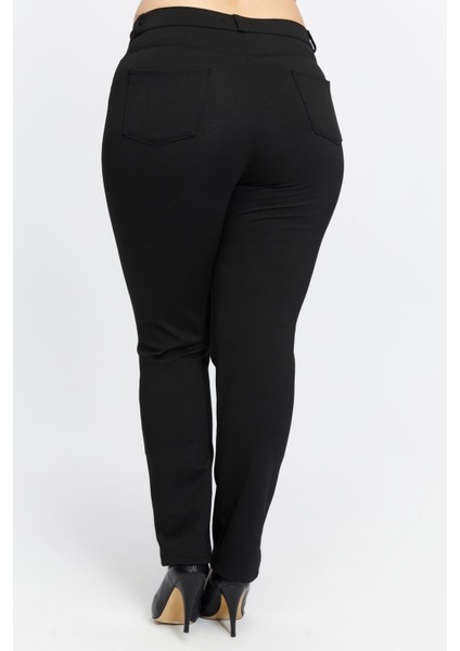 Büyük Beden Çelik Örme Pantolon Siyah fırsatları