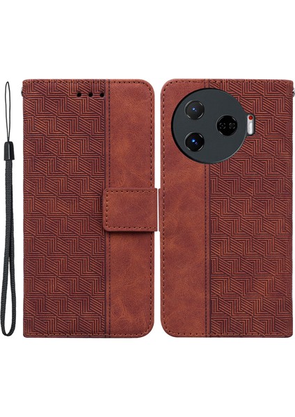 Tecno Camon 30 Pro 5g Cüzdan Deri Kayışlı Kapak Kılıfı (Yurt Dışından)