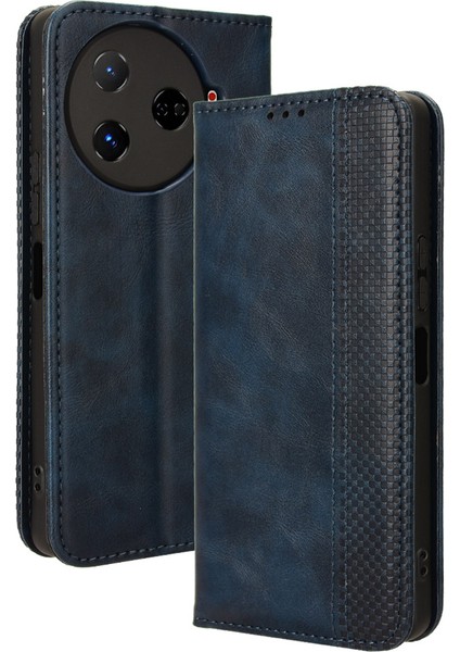 Tecno Camon 30 Pro 5g Standı Cüzdan Retro Deri Telefon Kapağı (Yurt Dışından)