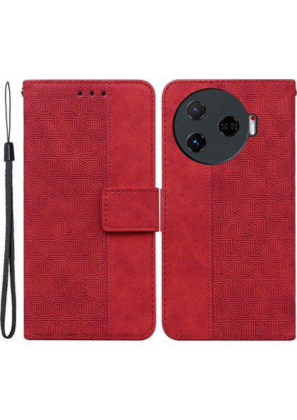Tecno Camon 30 Pro 5g Cüzdan Deri Kayışlı Kapak Kılıfı (Yurt Dışından)
