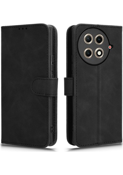 Tecno Camon 30S Pro 4g Deri Cilt Hissiyatlı Düşmeyi Önleyici Cüzdan Çevirmeli Telefon Kapağı (Yurt Dışından)