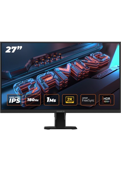 GS27QA 27" Qhd 180Hz 1ms Freesync Ss IPS Oyuncu Monitörü Hdmı+Dp