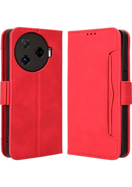 Tecno Camon 30 Pro 5g Çoklu Kart Yuvaları Deri Cüzdan Telefon Kapağı (Yurt Dışından)