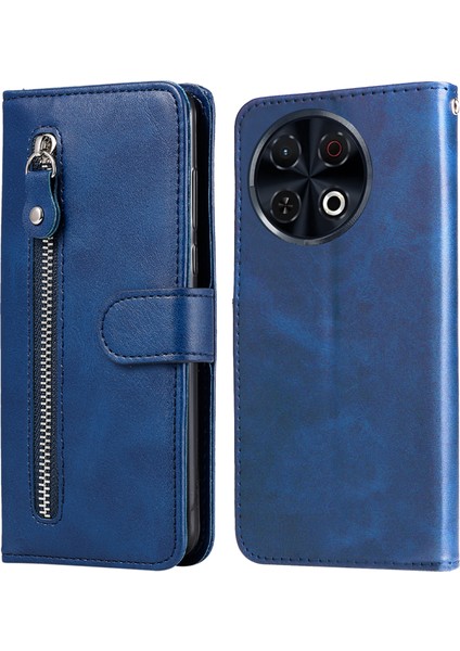 Tecno Spark 30 Pro 4g Fermuar Cüzdan Buzağı Dokusu Pu Deri Telefon Kapağı (Yurt Dışından)