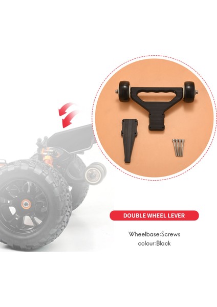 1/5 Arrma Kraton 8s Outcast 8s Monster Truck Rc Araba Güncelleme Parçaları Aksesuarları Için Çift Tekerlekli Tekerlek Çubuğu, Siyah (Yurt Dışından)
