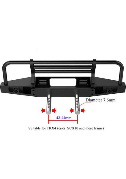 Trx4 SCX10 Iı 90046 90047 Metal Ön Tampon 1/10 Rc Paletli Araç Traxxas Trx4 Için Ön Tampon (Yurt Dışından)
