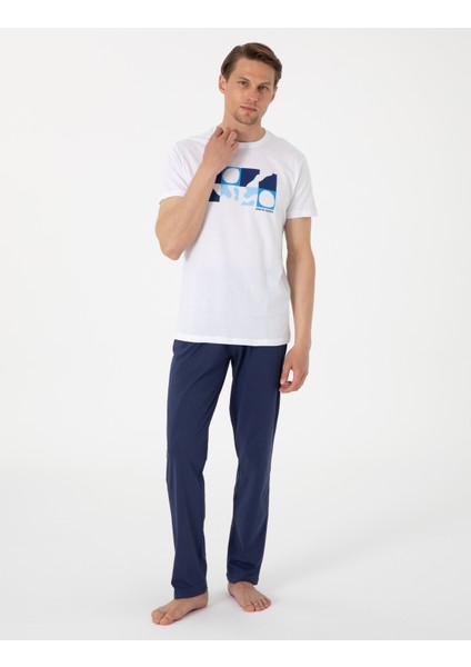Erkek Beyaz Kısakol Pijama Takımı 50314389-600