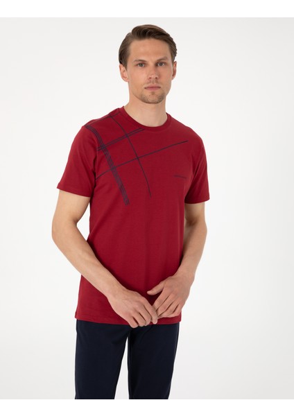 Erkek Bordo Kısakol Pijama Takımı 50314415-900