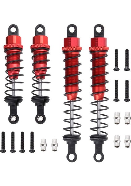 1/12 Wltoys 12428 12423 Rc Araba Tırmanma Yükseltme Parçası Için Metal Yağ Dolu Ön ve Arka Amortisör, Kırmızı (Yurt Dışından)