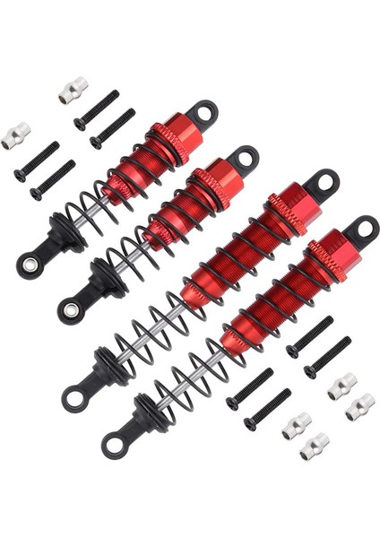 1/12 Wltoys 12428 12423 Rc Araba Tırmanma Yükseltme Parçası Için Metal Yağ Dolu Ön ve Arka Amortisör, Kırmızı (Yurt Dışından)