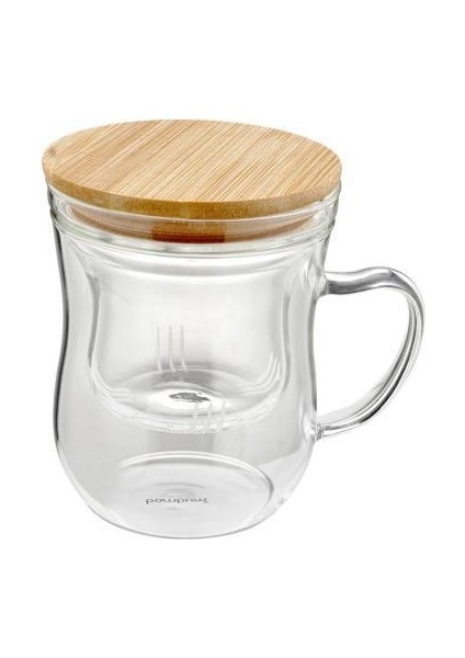 Brew - Süzgeçli Cam Çay Bardağı 400ML