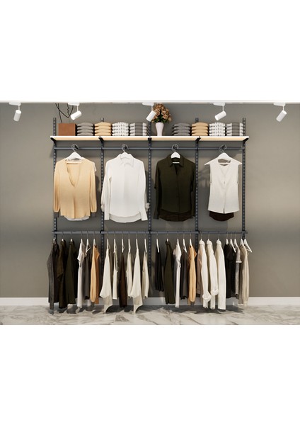 Modern Giyinme Odası Rafı & Dekoratif Duvar Tipi Askılı Raf Sistemi fiyatları