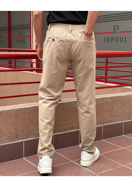Erkek, Bel lastikli, Regular-fit, Keten dokuma, Pamuklu Old Money Culture pantolon 300 modelleri