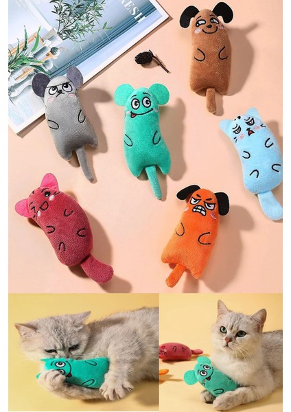 Peluş Kedi Oyuncağı Kedi Otlu Catnipli 1 Adet