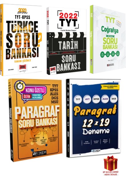 TYT Türkçe - Coğrafya - Tarih Soru Bankası + Panem Paragraf Soru Bankası - Deneme fiyatları