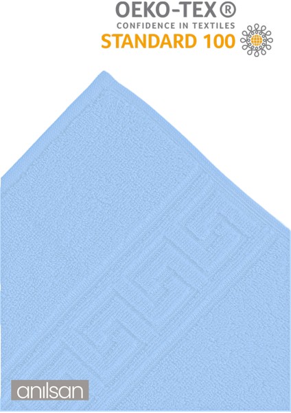 2'li Mavi Greek Banyo Havlusu - 70x140 Cm, 490 Gr, %100pamuk, Spa Ve Otel Havlusu