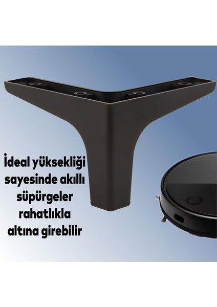 Mobilya Kanepe Sehpa Tv Ünitesi Koltuk Ayağı 10 cm Siyah Baza Ayak 4 Adet modelleri