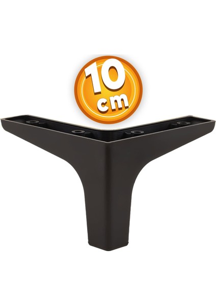 Mobilya Kanepe Sehpa Tv Ünitesi Koltuk Ayağı 10 cm Siyah Baza Ayak 4 Adet fırsatları