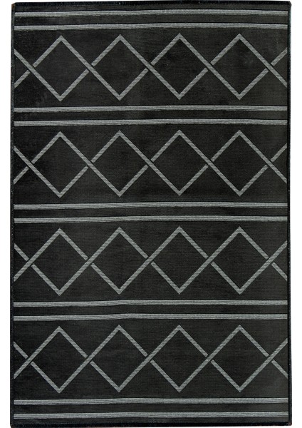 5077 Vals/ Yıkanabilir Kilim /kaymaz Taban Kilim / Mutfak Için Kilim/ Koridor Için Kilim/antrasit/kilim