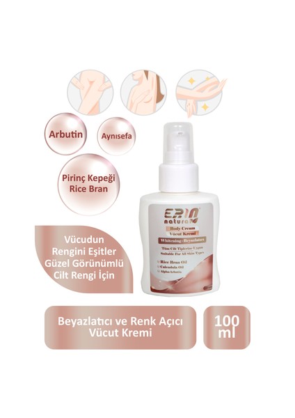 Beyazlatıcı Ve Renk Açıcı Vücut Kremi 100 ml