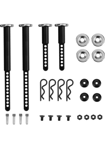 Metal Ön ve Arka Genişletilmiş Gövde Direği Bağlantıları Mıknatıslı Kabuk Sütunu 1/10 Rc Paletli Araba Eksenel SCX10 Iı 90046 (Yurt Dışından)