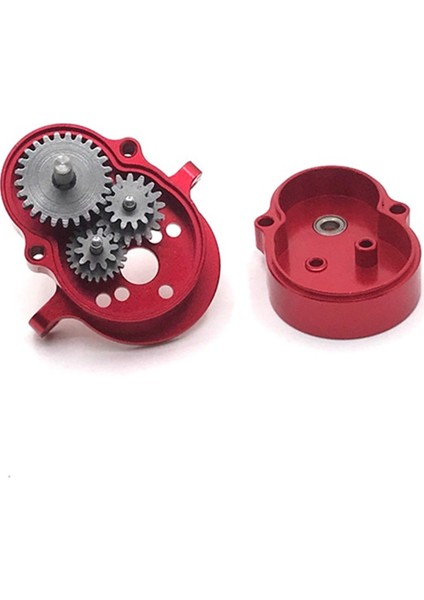 Wpl D12 D42 1/10 Rc Araba Yükseltme Parçaları Aksesuarları Için 370 Motorlu ve Çelik Dişlili Metal Şanzıman Şanzımanı, Kırmızı (Yurt Dışından)