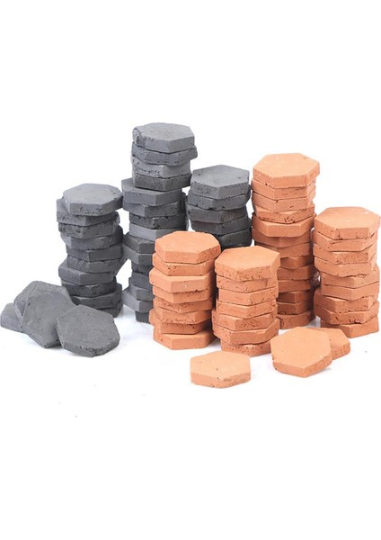 40 Adet 1/16 Ölçekli Simülasyon Minyatür Altıgen Kırmızı Tuğla Modeli Dıy Peri Bebek Evi Bahçe Aksesuarları Oyuncak Tuğla Kırmızı (Yurt Dışından)