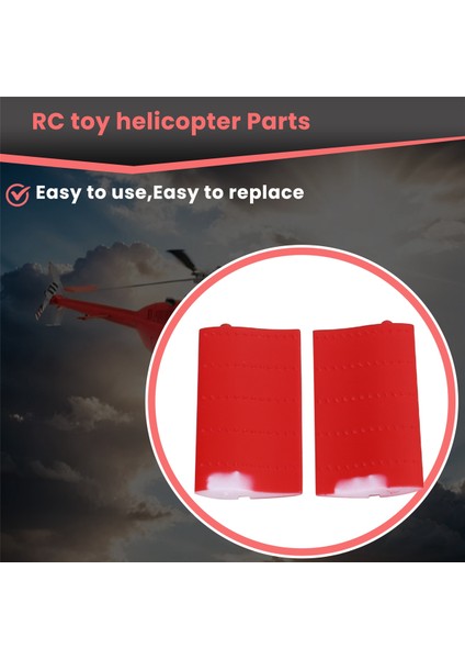 1 Çift Rc Oyuncak Helikopter Yükseltme C138 Yan Kanat Seti Rc Era C138 Bell 206 1:33 Rc Oyuncak Helikopter Parçaları Kırmızı (Yurt Dışından)