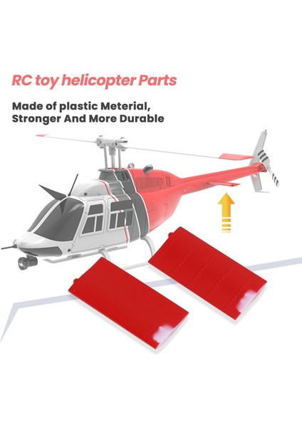 1 Çift Rc Oyuncak Helikopter Yükseltme C138 Yan Kanat Seti Rc Era C138 Bell 206 1:33 Rc Oyuncak Helikopter Parçaları Kırmızı (Yurt Dışından)