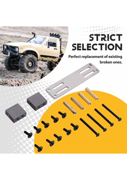 Wpl B14 B16 B36 C24 C34 1/16 Rc Kamyon Araba Yükseltme Parçaları Aksesuarları, Titanyum Için Metal Servo Sabit Montaj Braketi Kiti (Yurt Dışından)