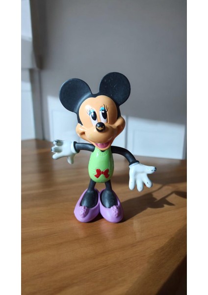 Vintage Orijinal Minnie Mouse Figür Oyuncak & 13 cm