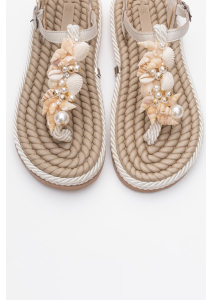 Lely Bej Deniz Kabuklu Deri Kadın Parmak Arası Sandalet fiyatları