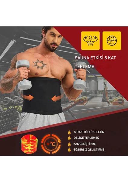 Unisex Termal Korse Bel Göbek Basen Korse Terleme Kemeri