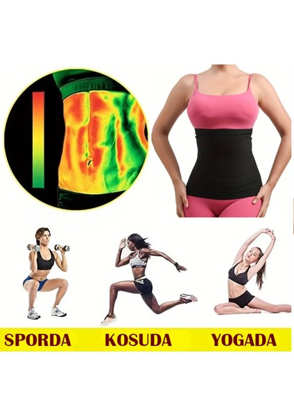 Unisex Termal Korse Bel Göbek Basen Korse Terleme Kemeri