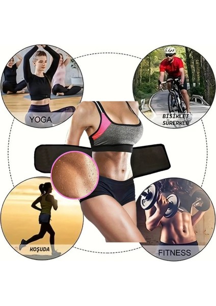 Unisex Termal Korse Bel Göbek Basen Korse Terleme Kemeri