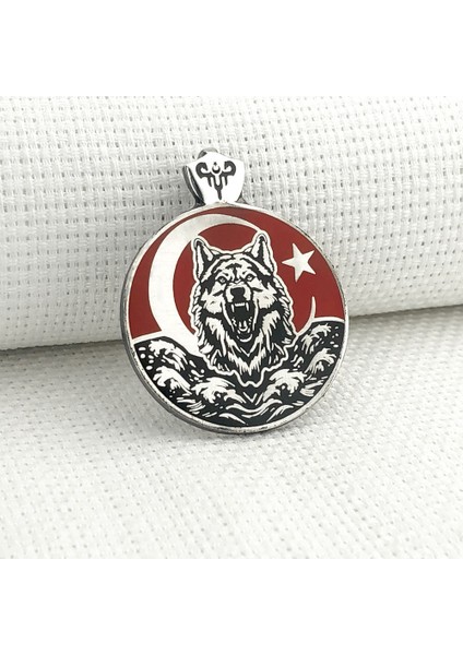 Ayyıldız 925 Ayar Gümüş Bozkurt Kolye Ucu