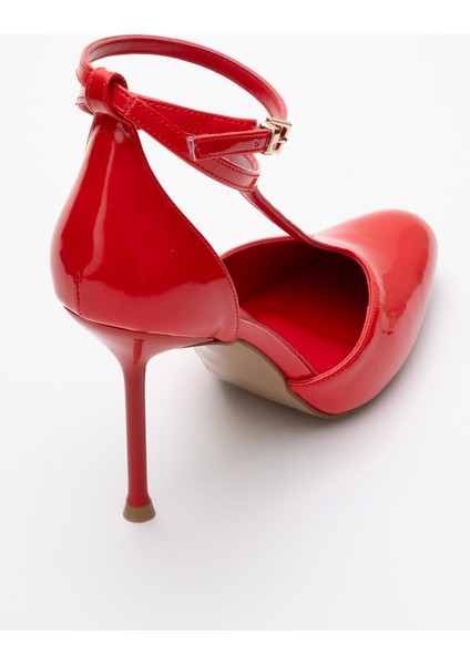 Jon Kırmızı Rugan Kadın Ince Topuklu Ayakkabı indirimleri
