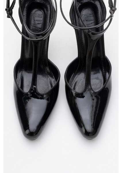 Jon Siyah Rugan Kadın Ince Topuklu Ayakkabı fiyatları